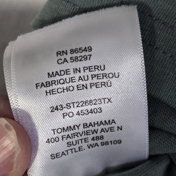 Tommy Bahama Men's Green Medium 💯 Cotton T-Shirt - Picture 9 of 9